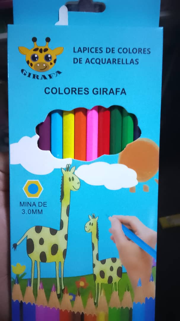 Colores Jirafa Azul 12 COLORES