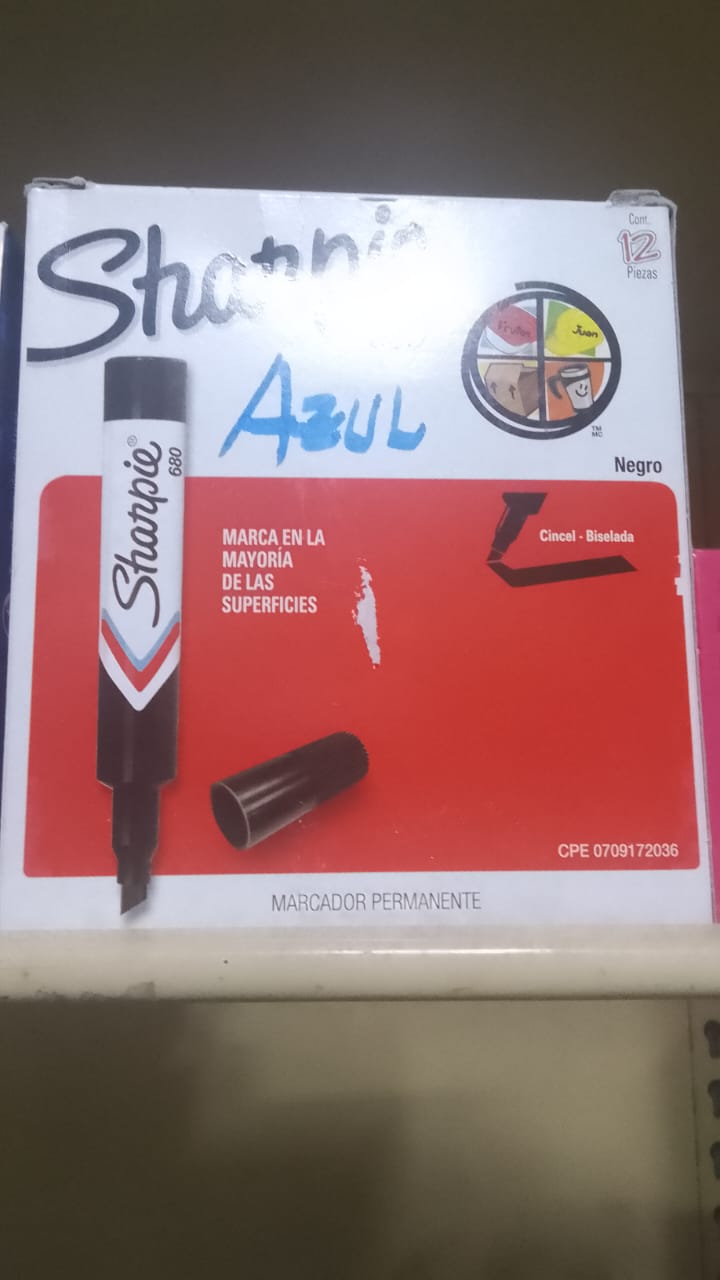 Marcadores Permanentes Charpie Azul punta Gruesa