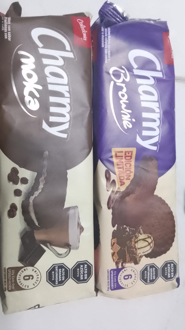 Galleta Charmy Brownie y Moka y chocolate con many